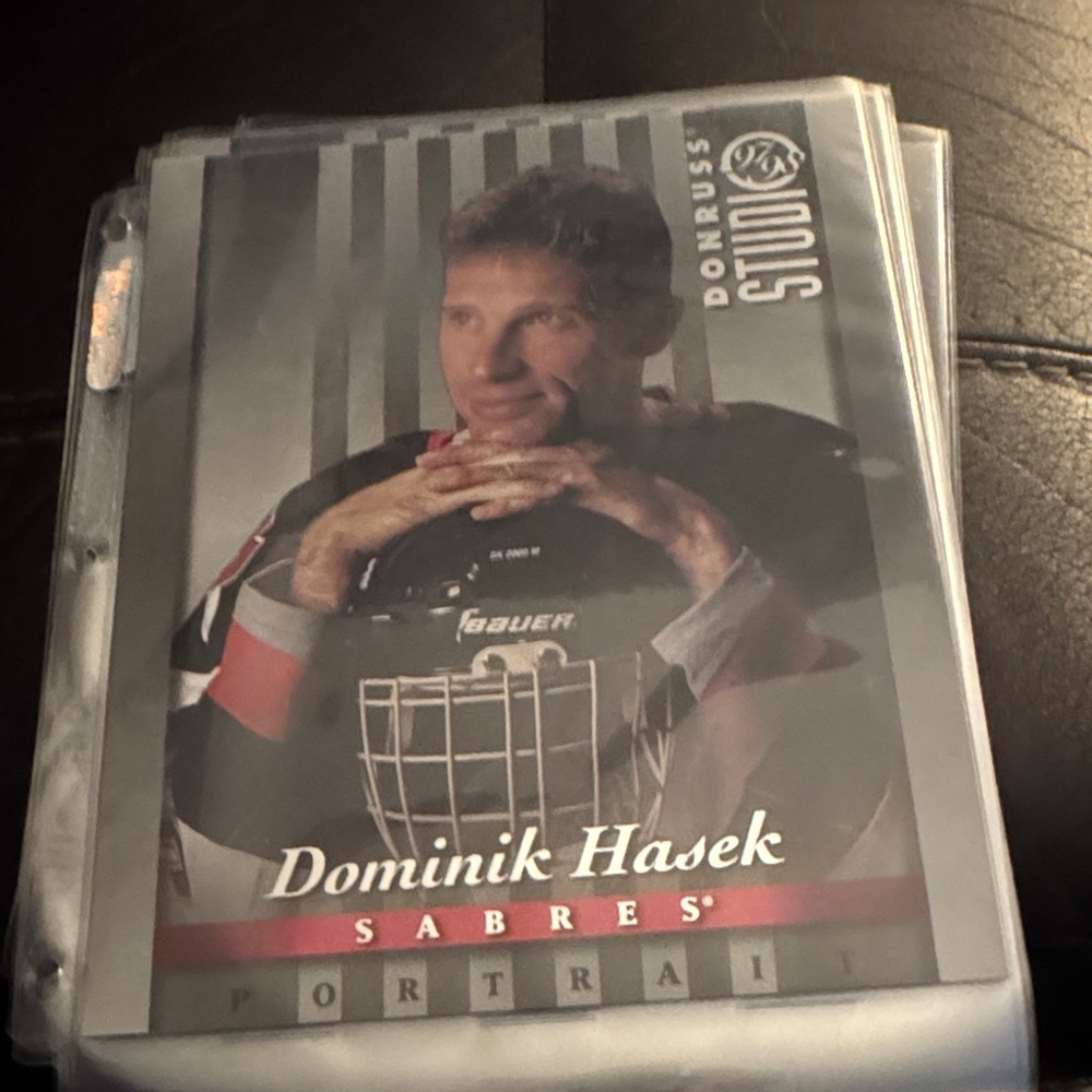 Donruss Studio Hockey Card - Black and Red Portrait